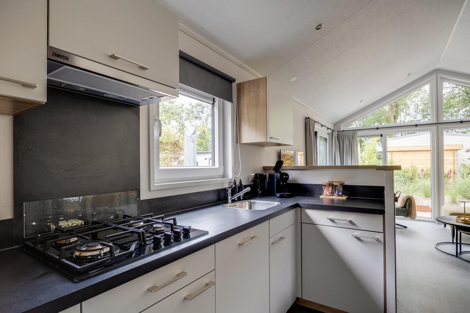 Modern Ingericht Chalet Op Groen Park Op De Veluwe Epe Eksteriør billede