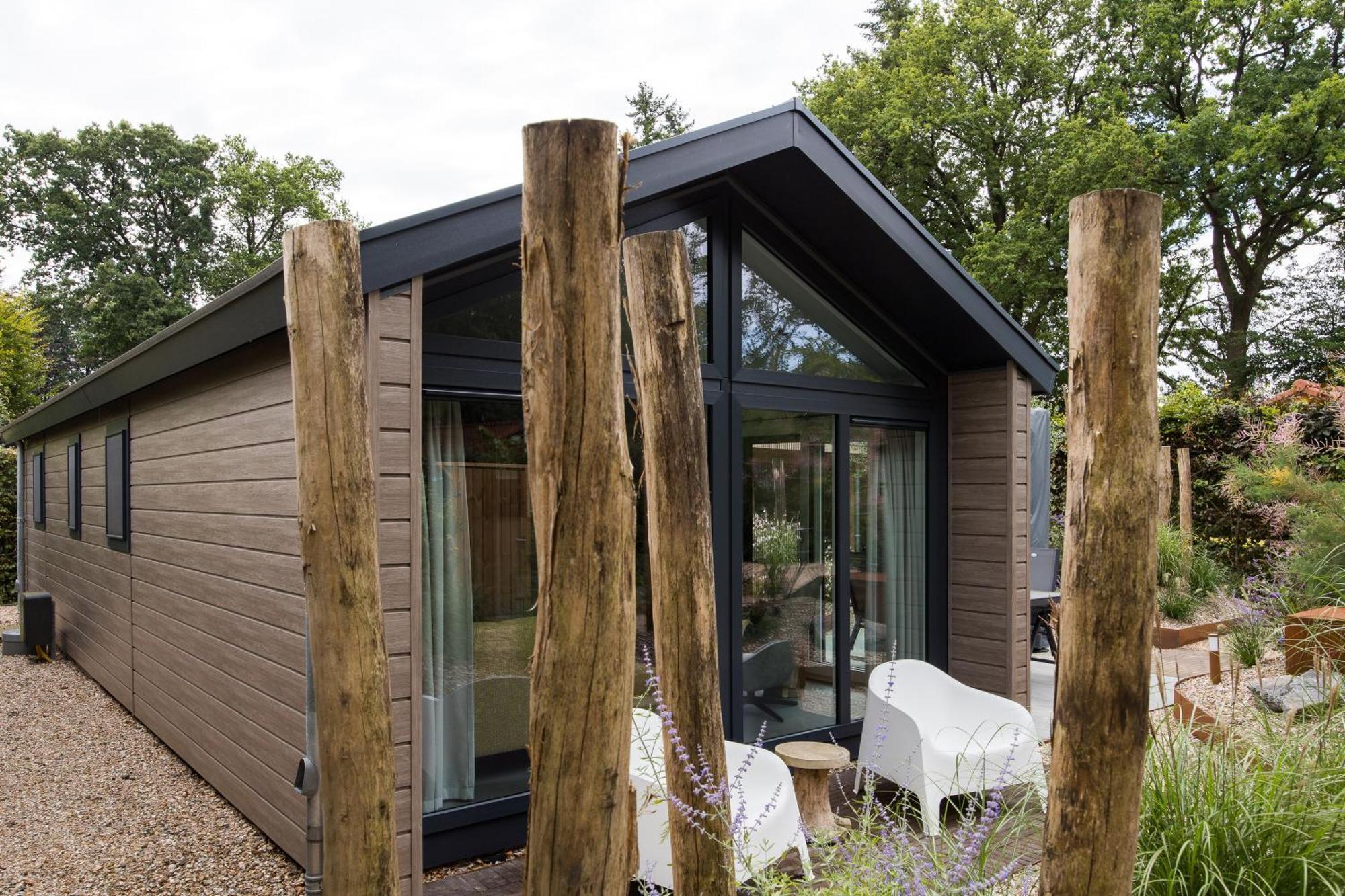 Modern Ingericht Chalet Op Groen Park Op De Veluwe Epe Eksteriør billede