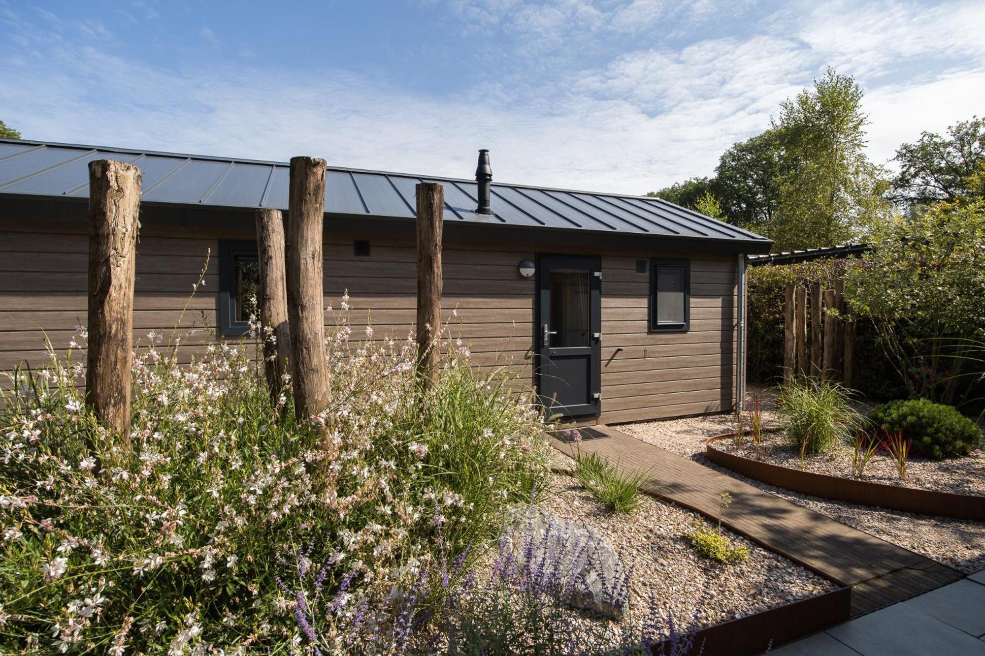 Modern Ingericht Chalet Op Groen Park Op De Veluwe Epe Eksteriør billede