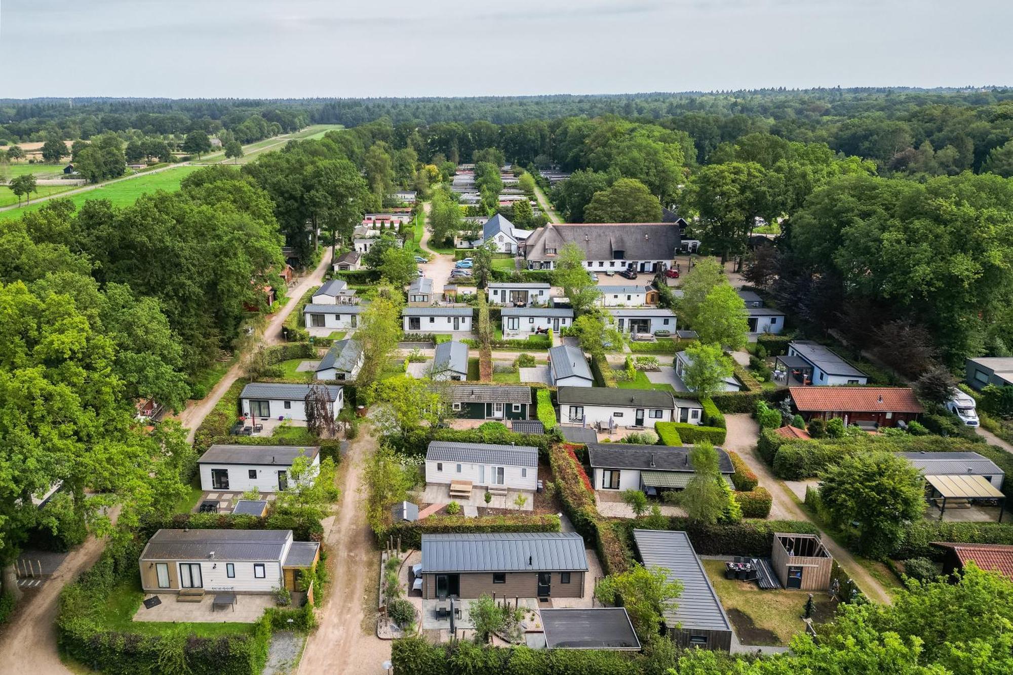 Modern Ingericht Chalet Op Groen Park Op De Veluwe Epe Eksteriør billede