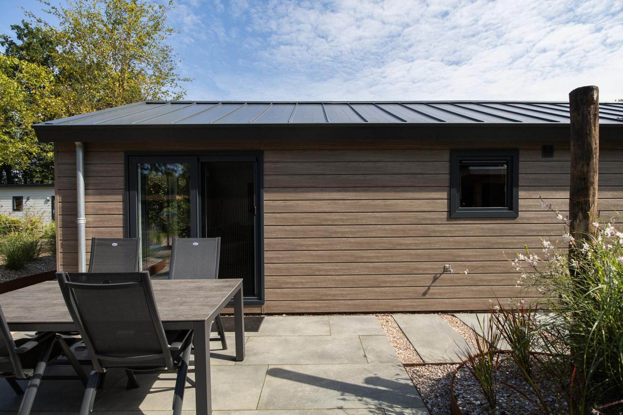 Modern Ingericht Chalet Op Groen Park Op De Veluwe Epe Eksteriør billede