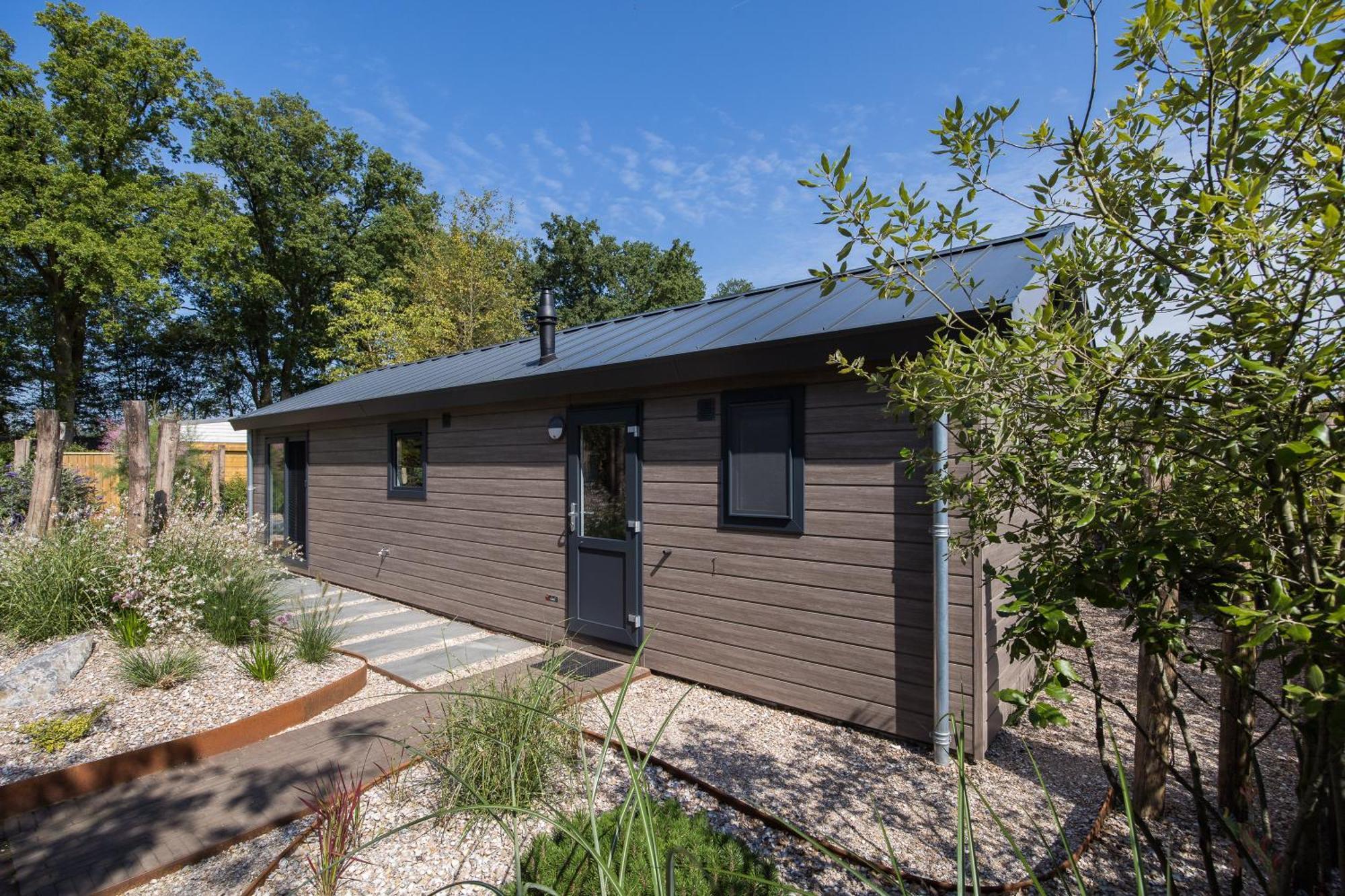 Modern Ingericht Chalet Op Groen Park Op De Veluwe Epe Eksteriør billede
